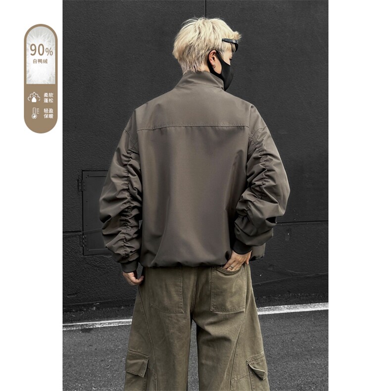 广检90%白鸭绒冬季外景羽绒服充绒量75gM-5XHY25598-特P109,男装羽绒服,电商A022
