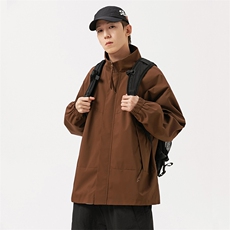 高品质不易褶皱立领防风防水夹克设计拼色外套MYJ24-7804p-65，男装夹克，电商A128