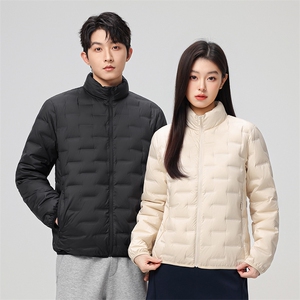 新款90绒子轻薄情侣装羽绒服秋冬男女款立领轻薄羽绒服外套图片