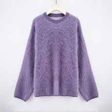 2025年秋季时尚百搭通勤简约休闲空气层拉毛套衫，女装羊毛衫，绒崒