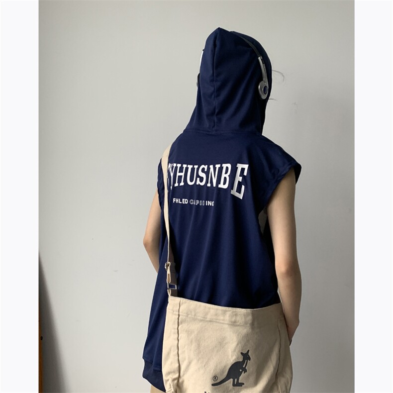 C363-P452024夏季新款潮牌宽松运动上衣日系复古连帽背心男现货,男装背心/马甲,星座512-6