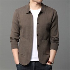 时尚宽松针织外套男秋冬季休闲毛衣中年男士开衫HPN9632-P105,男装针织衫/毛衣,电商B212（原钱塘6029）