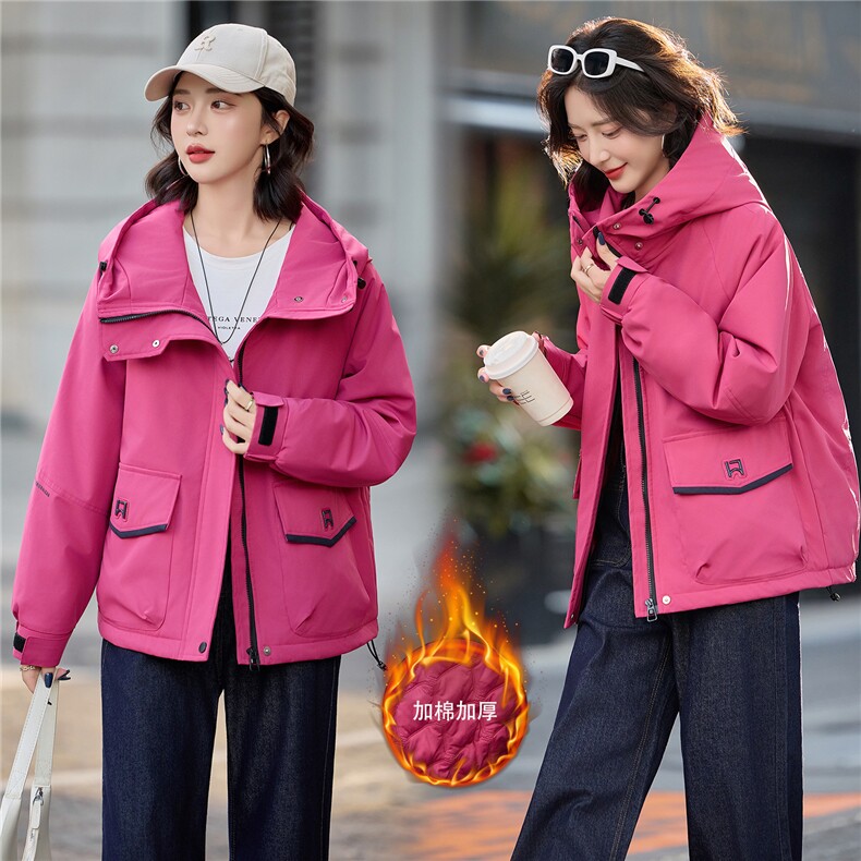 现货2025年冬季新款夹棉保暖棉衣派克服,女装棉衣/棉服,悦祺