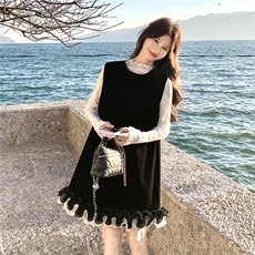 2026春季新款蕾丝丝绒花边套装P155K248，女装套装/套裙，2B146