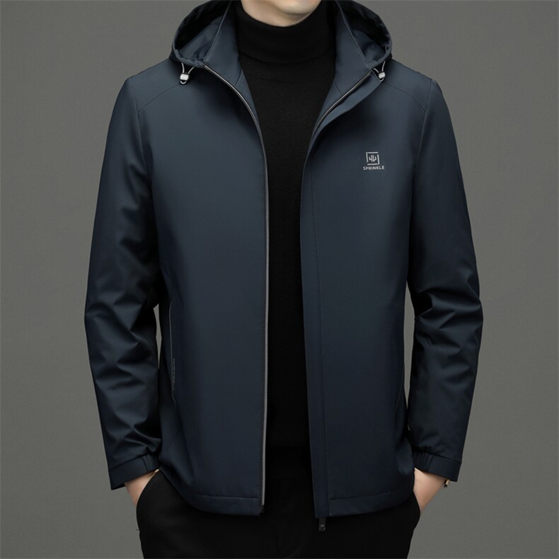 CD8808钱塘2020-2秋冬新款中老年男士休闲羽绒服连帽百搭外套P235,男装羽绒服,钱塘207-2