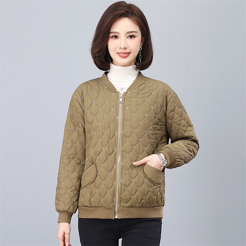 全年备货不下架~2023冬季新款菱格棉衣绗线轻薄款棉服,女装棉衣/棉服,忆绮罗