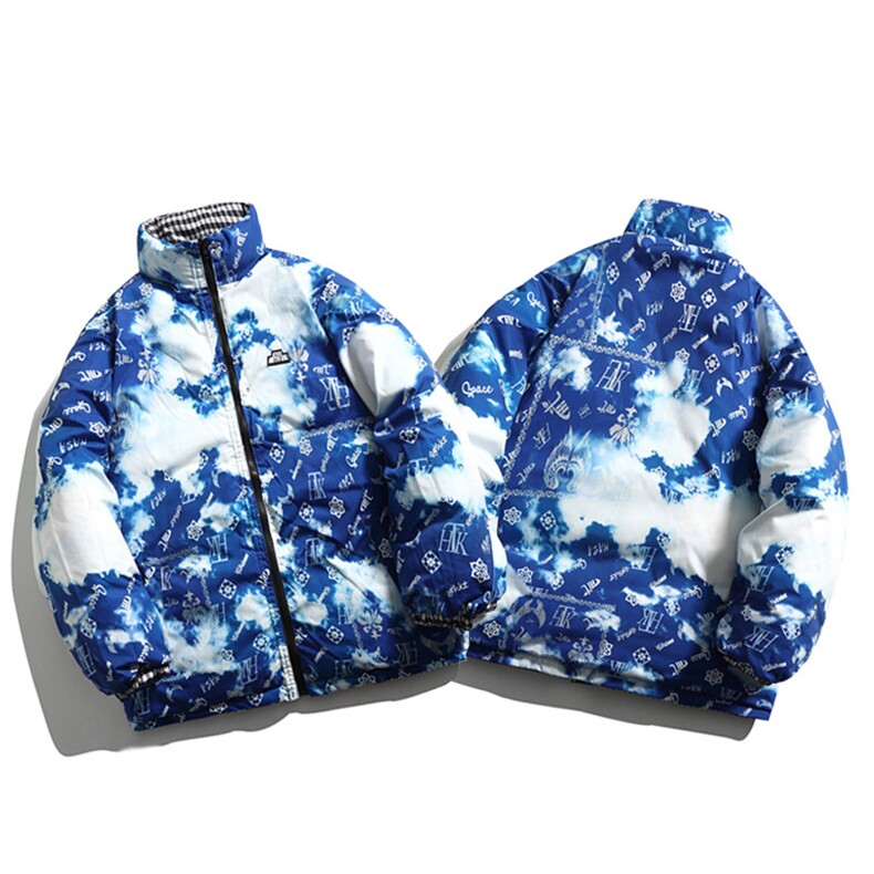 双面穿2025冬装格子棉衣男立领棉服女宽松棉袄外套3327-P100控148,男装棉衣,星座207
