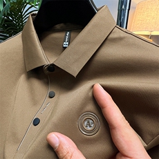 商务休闲男装夏季新款短袖T恤polo衫中年翻领薄款半袖体恤男上装，男装Polo衫，电商B212（原钱塘6029）