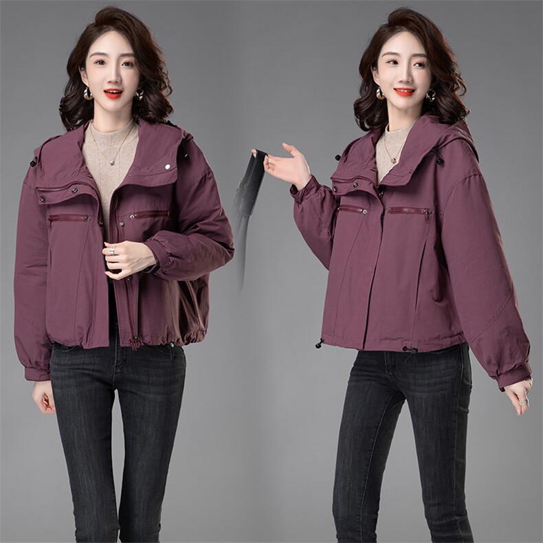 时尚保暖女士棉服外套休闲短款加厚冲锋衣,女装棉衣/棉服,曼沙奕珂