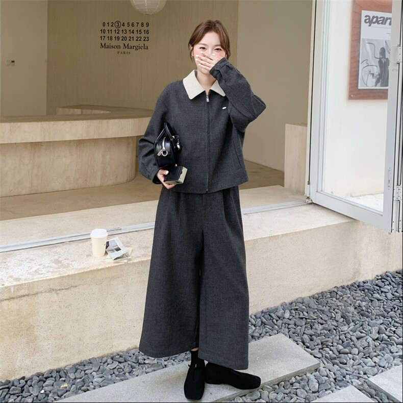 新品！！早冬装白领子毛呢套装2C203-5563-P195-K298,女装套装/套裙,2C203