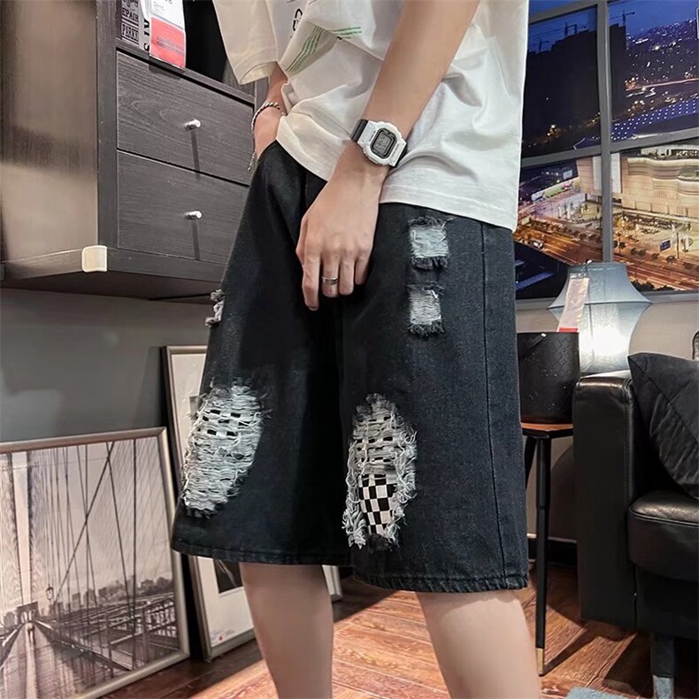 青春流行潮水洗直脚潮流牛仔裤气质夏季男拉链简约短裤DN202P36,男装牛仔裤,星座1116-2