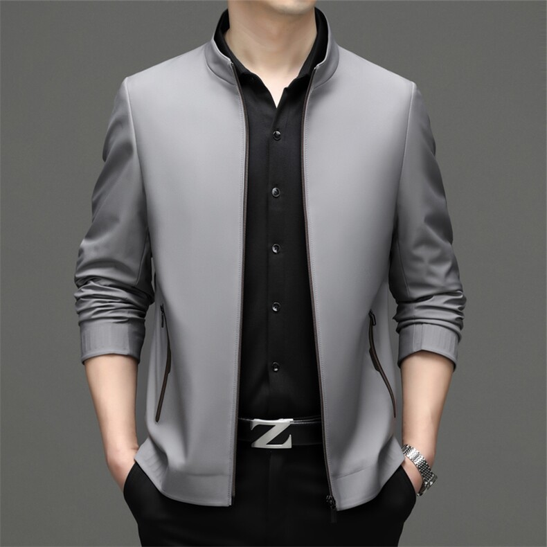 Z1318春季新款2023年男士休闲长袖立领夹克商务外套,男装夹克,电商B360