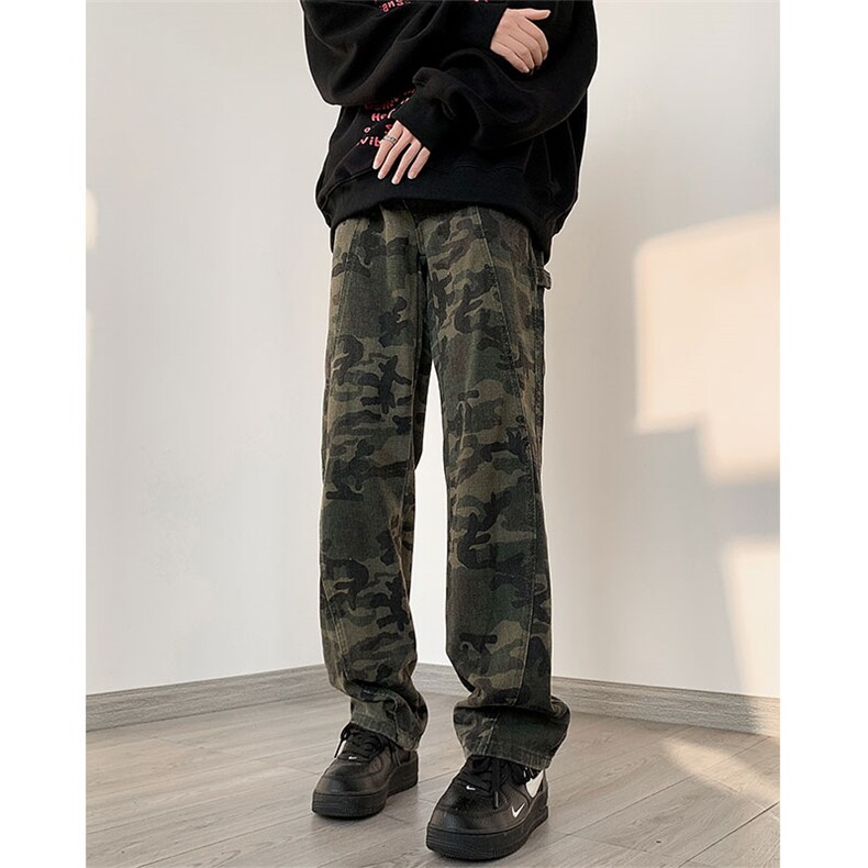 秋季现货5W+主推NK22013美式迷彩裤重磅解构水洗P45，男装休闲裤，电商A421