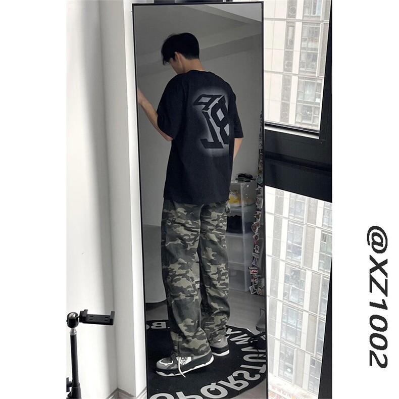 ~美式复古机能工装裤潮牌宽松迷彩休闲裤子XZ1002-K081-P65,男装工装外套,星座908