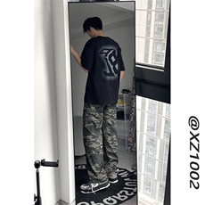 ~美式复古机能工装裤潮牌宽松迷彩休闲裤子XZ1002-K081-P65，男装工装外套，星座908