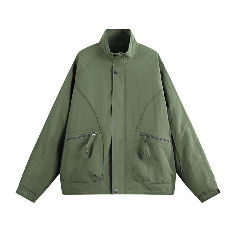 美式双层网格透气轻薄复古工装夹克户外休闲立领夹克XK8811P60，男装夹克，电商A128