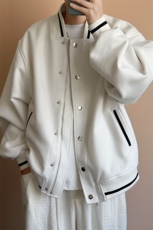 秋冬毛呢棒球服潮牌宽松休闲呢子外套夹克-AJ23058-P115，男装夹克，电商A351