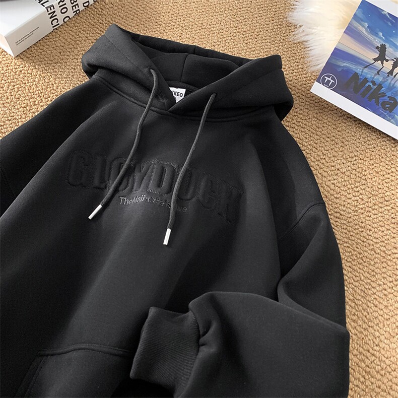 高品质砂洗钢印重磅连帽卫衣-B386-DB65特p50-控88，男装卫衣，电商B386