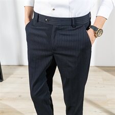 藏青色竖条