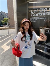 夏季新款个性印花短袖，其它，F/TU