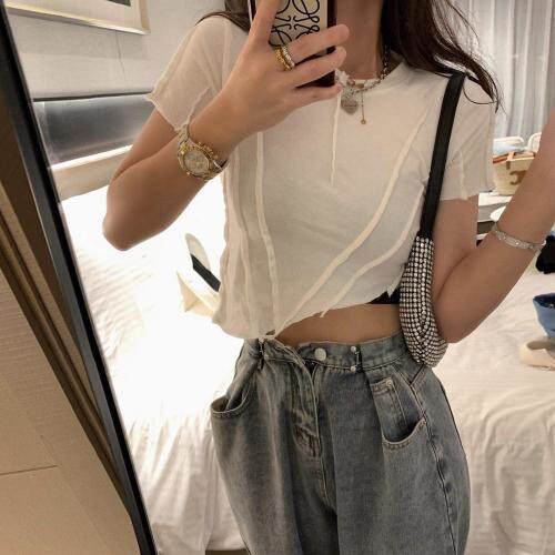 7968三色不规则短t，女装，XTZ style