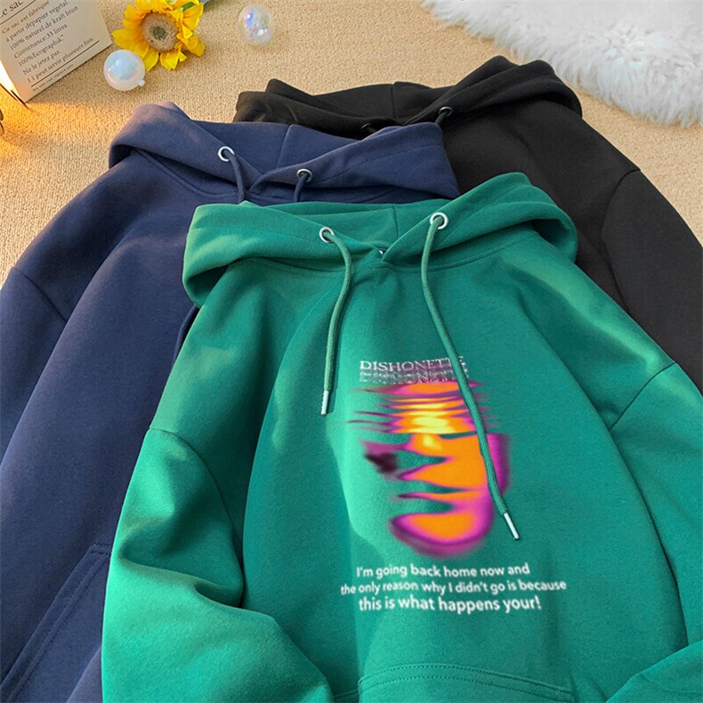 克苏鲁科技印花LOGO男女情侣潮牌连帽卫衣,男装卫衣,星座310A-4