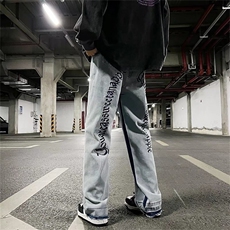 牛仔裤男宽松直筒裤K7007P41，男装牛仔裤，星座1116-2