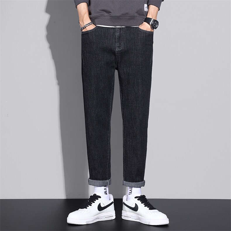 2026春夏季新款潮牌休闲裤男弹力长裤修身直筒牛仔裤男Z6621-P45,男装休闲裤,星座509