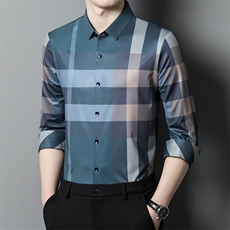 C6603精品格子欧货品质高端男士衬衣商务休闲主推P75，男装衬衫，钱塘207-2