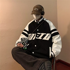 春季新款美式男外套双层毛呢刺绣拼皮夹克W2006P58，男装夹克，星座1116-2