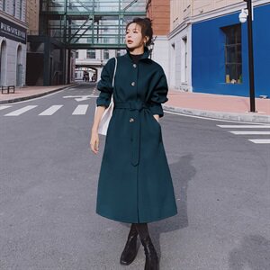新款 D17--P165 新款燕麦色毛呢外套 控258图片