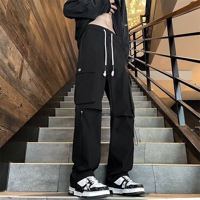 美式工装裤男款秋季户外机能冲锋裤阔腿宽松直筒休闲长裤KA28,男装休闲裤,星座1116A-1（原606A）
