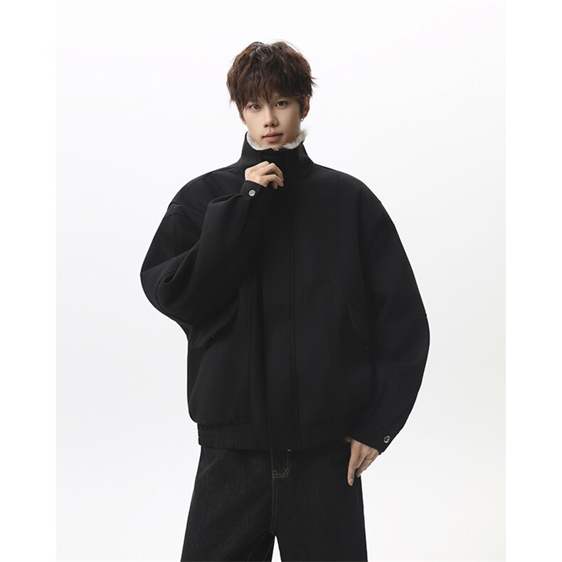 【全毛内里座山雕】立领保暖棉服男加绒皮夹克毛领棉衣-26635P138,男装夹克,电商B289