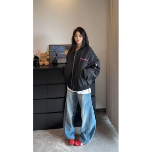 307A-zx06P78控118美式复古棉衣男女设计感痞帅潮牌宽松外套图片