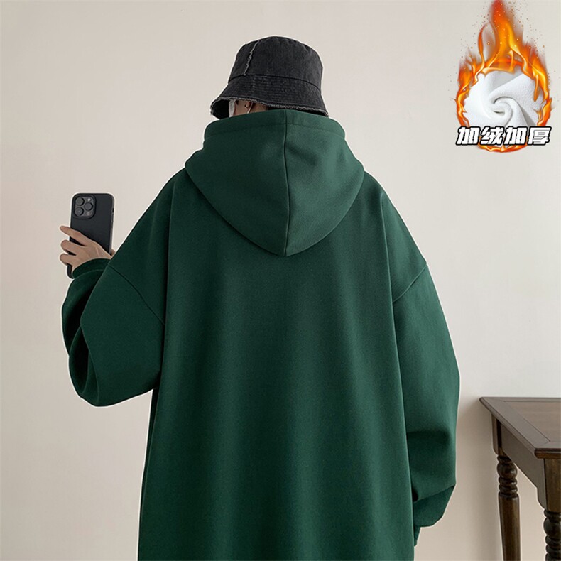 2023冬季新款港风大皂大码加绒加厚连帽卫衣M-5XHW23809-P55,男装卫衣,电商A022