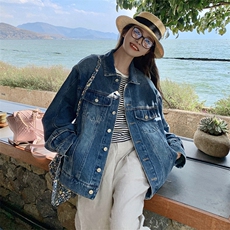 【现货】春装新款贴标牛仔外套，女装牛仔外套，浙宝220