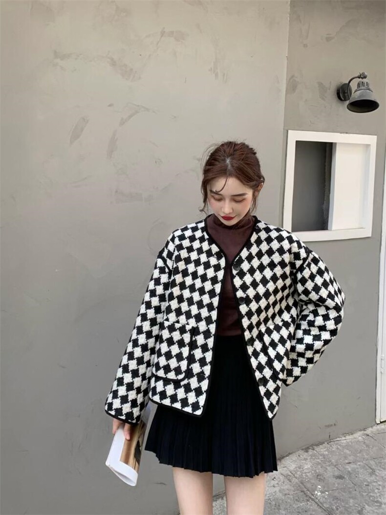 【现货】秋冬新款格子外套，其它，芷炫