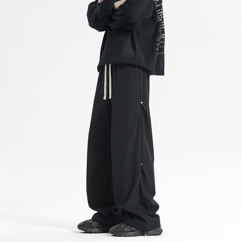 2025春夏休闲裤铆钉设计褶皱设计长裤美式冲锋裤k55p45控88，男装休闲裤，星座1011-1