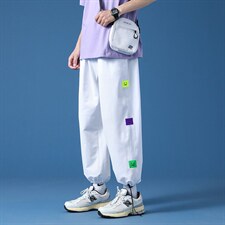 休闲男港风运动裤春夏季宽松韩版潮流九分韩版A161-2-K688-P45，男装休闲裤，电商A161-2