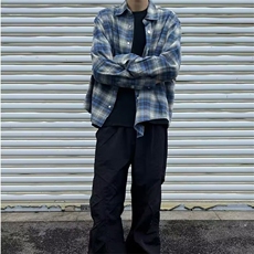 格子帅气男女韩版潮流文艺衬衫长袖2025夏季ins外套CY1120-P36，男装衬衫，星座412-1