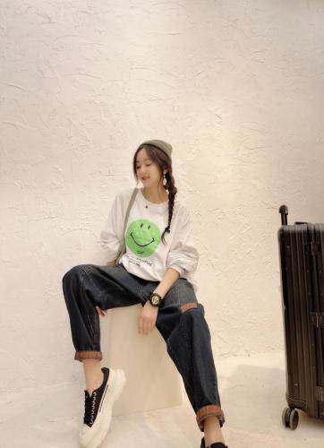 秋款牛仔萝卜裤，其它，玫瑰共和国