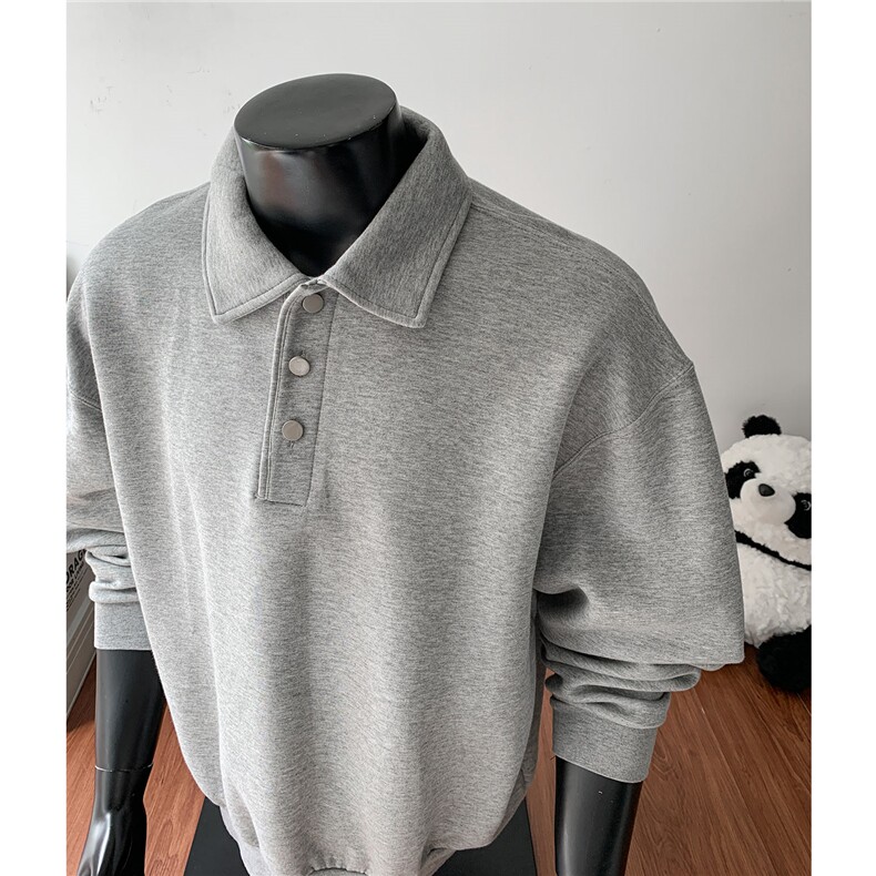 主推POLO衫卫衣秋季翻领卫衣cleanfit长袖T恤衫男装外套D464特P38，男装Polo衫，电商A335-1（原A458）