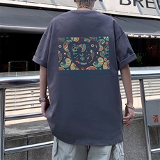 T699夏季新品短袖t恤纯棉运动体恤衫oversize大码透气舒适男装，男装T恤，星座304A