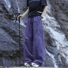 夏季个性透气孔冲锋裤休闲裤男设计感长裤子G1820/P4568，男装休闲裤，电商D202