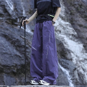 夏季个性透气孔冲锋裤休闲裤男设计感长裤子G1820/P4568图片