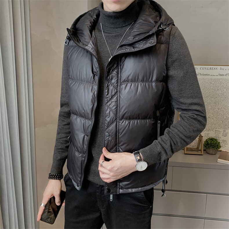 短款连帽羽绒马甲男日系面包服保暖外套马甲背心M508-P120,男装背心/马甲,电商A237