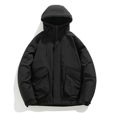新款棉服羽绒棉保暖连帽拼色冬装情侣装韩版宽松棉袄K16-P95，男装棉衣，电商A128