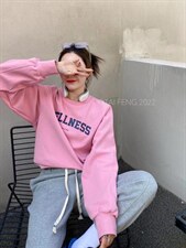 2022新面料短款卫衣，女装卫衣/绒衫，一颗柠檬