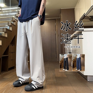 2026 春季新款 内景宽松冰丝长裤M-5XL HK25460-特P19图片