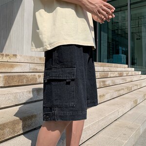 潮流春季牛仔裤男牛仔短裤工装裤D667P38图片